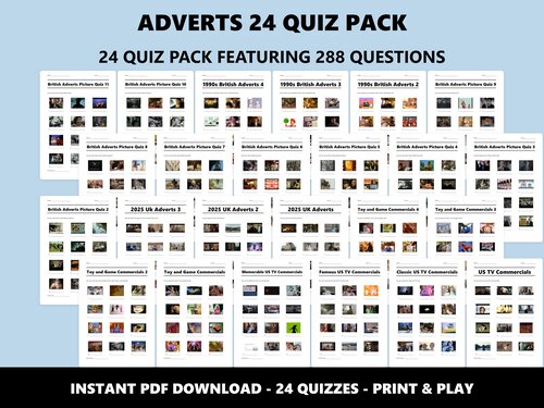 Adverts 24 Quiz Pack preview