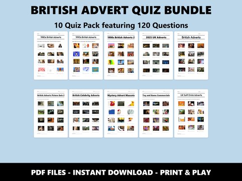 British Advert Quiz Bundle preview