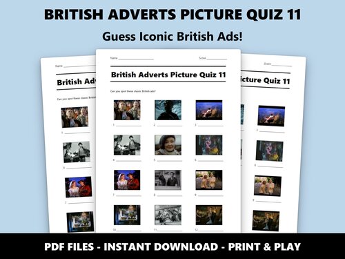 British Adverts Picture Quiz 11 sheet preview