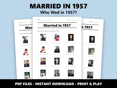 Married in 1957 picture quiz – 70th platinum anniversary