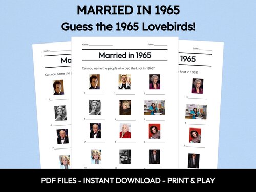 Married in 1965 picture quiz – 60th diamond anniversary