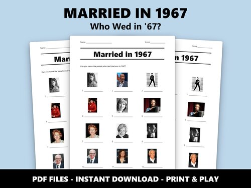 Married in 1967 picture quiz – 60th diamond anniversary