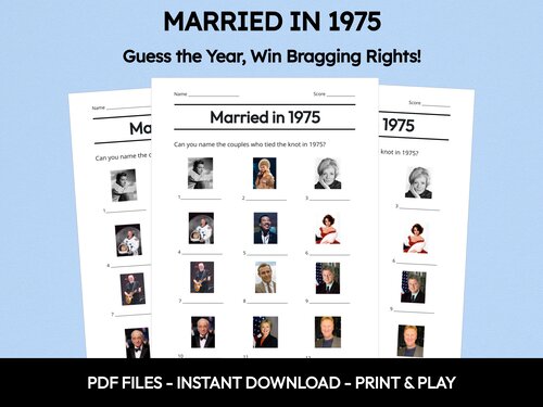 Married in 1975 picture quiz – 50th golden anniversary