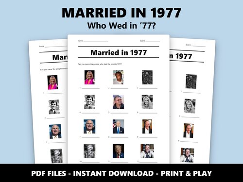 Married in 1977 picture quiz – 50th golden anniversary
