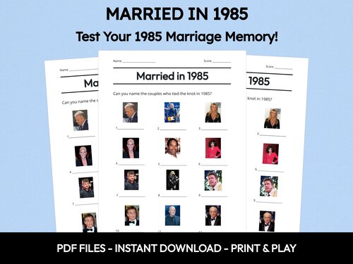 Married in 1985 picture quiz – 40th ruby anniversary