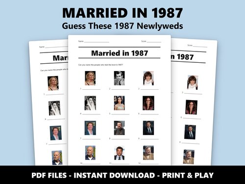 Married in 1987 picture quiz – 40th ruby anniversary
