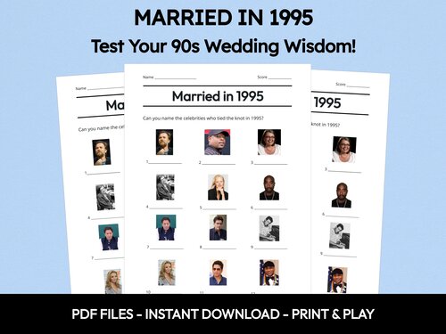 Married in 1995 picture quiz – 30th pearl anniversary