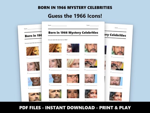 Born in 1966 Mystery Celebrities picture quiz – 60th birthday