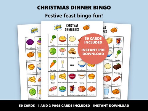 Christmas Dinner Bingo game preview