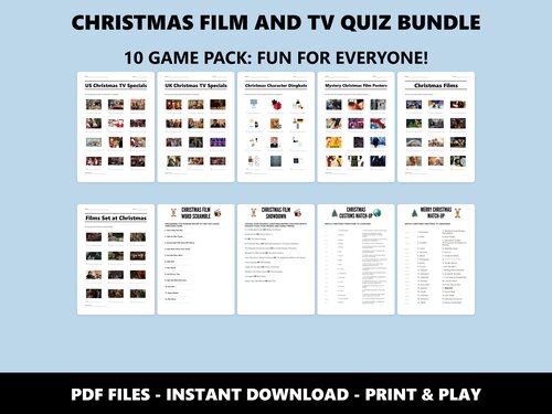 Christmas Film and TV Quiz Bundle preview