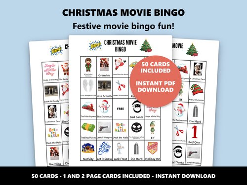 Christmas Movie Bingo game preview