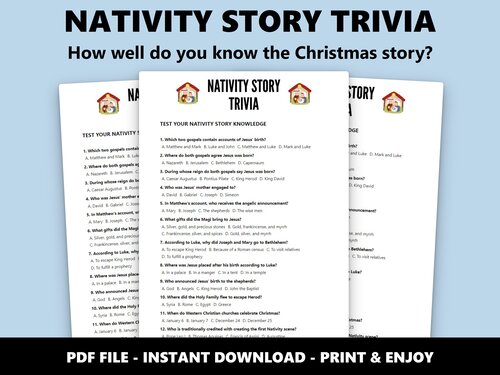 Nativity Story Trivia multiple choice quiz preview
