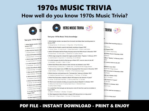 1970s Music Trivia quiz preview