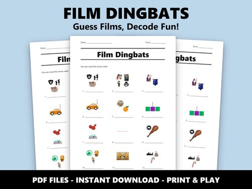 Film Dingbats quiz sheet preview