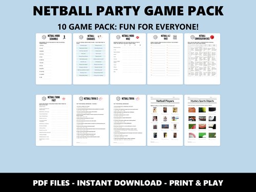 Netball Party Game Pack preview