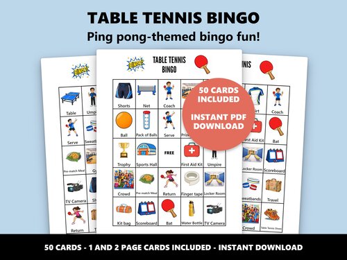 Table Tennis Bingo game preview