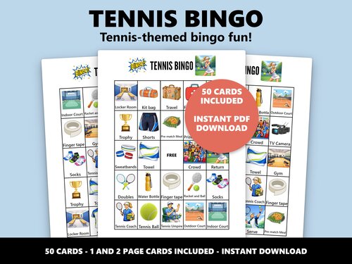 Tennis Bingo game preview