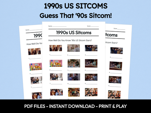 1990s US Sitcoms picture quiz
