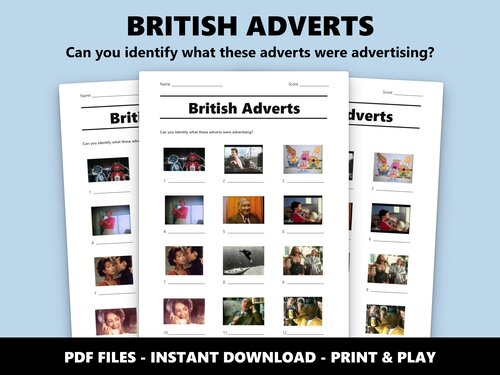 British Adverts picture quiz
