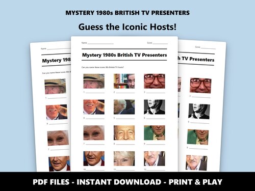 Mystery 1980s British TV Presenters picture quiz