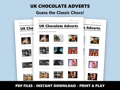 UK Chocolate Adverts picture quiz